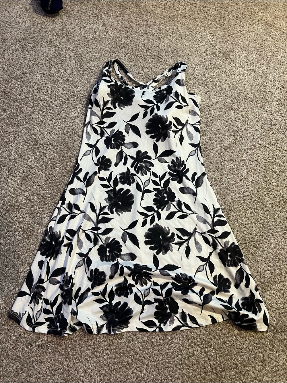 Black & White Floral Athletic dress